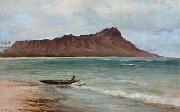 unknow artist View of Diamond Head, oil on canvas painting by Joseph Dwight Strong painting